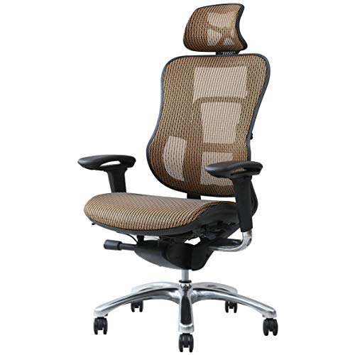 [山善] オフィスチェア メッシュ リクライニング ハイバック アーム(上下・前後角度調節) ヘッドレスト(角度調節) 背もたれ(上下高さ調節) リクライニング(固さ・角度調節) 座部(上下前後の位置調節) ロッキング(固さ調節) デスクチェア 組立品 ブラック HEH-33(BK) 在宅勤務