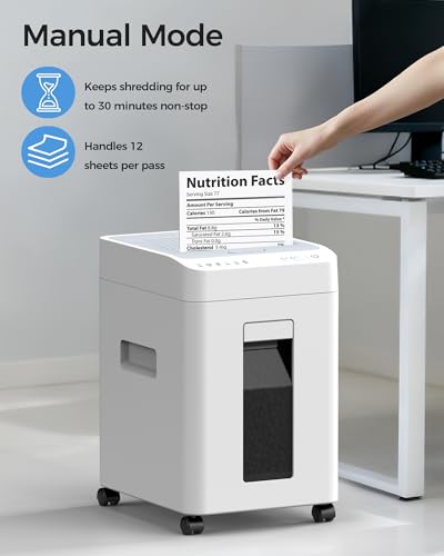 image for Locksworth 110-Sheet Micro Cut Shredder for Home Office, 6.9 Gallons B