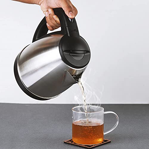 Image of CELLO Quick Boil Electric Kettle 1.5 Liters, 1350 Watts | Premium Stainless Steel, Double Wall Vacuum Insulated, 360 Degree Cordless Operation, Light Indicator | Electric Kettle For Boiling Hot Water