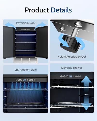 Feelfunn Beverage Refrigerator 24-inch thumbnail 7