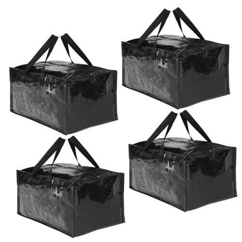 Moving Bags, ZIZINET Moving Bags Extra Large Strong,90L Big Bags with Backpack Straps,Handles, Zippers and Tag Pocket, for Moving,Travelling,Camping, Gardening Tools,Holiday Decorations Storage,4PCS