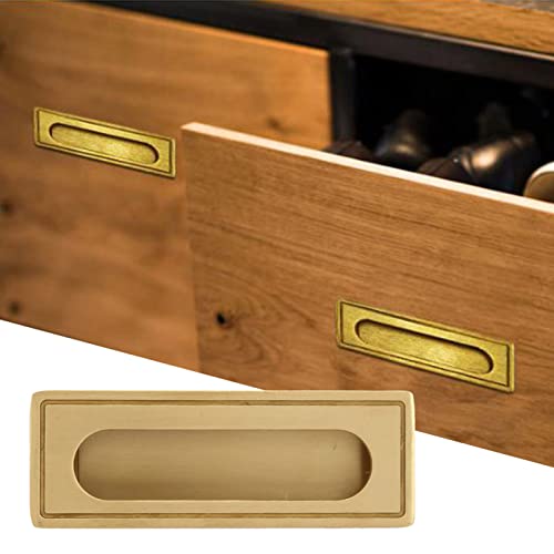 Garosa Recessed Invisible Flush Pull Brass Cabinet Hardware for Cabinets Drawers Furniture - Image 2