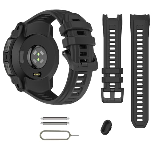 YHSITFNG�o���h Garmin Instinct 3 Amoled 50mm / Instinct 3 Solar 50mm�p | 26mm �\�t�g�V���R���o���h �h�� �X�|�[�c�X�g���b�v �����p���X�g�o���h ���ɗD���� �y�� �ʋC��
