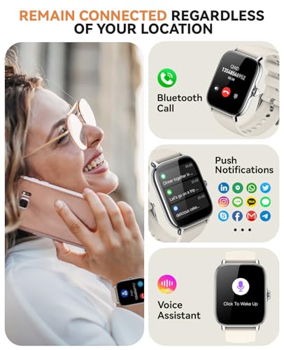 Image of Smart Watch for Women Men- Answer /Make Call, 2025 IP68 Waterproof Fitness Step Sleep Tracker Watch with Monitor Activity Counter Smartwatch for Andriod iPhone iOS Samsung Compatible