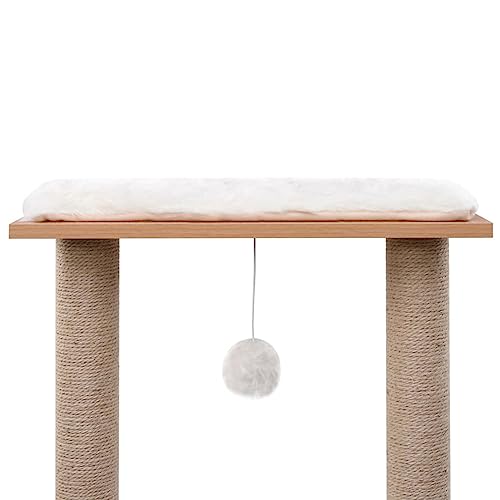 Arbre à chat avec tapis de grattage en sisal anti-ennui - 5