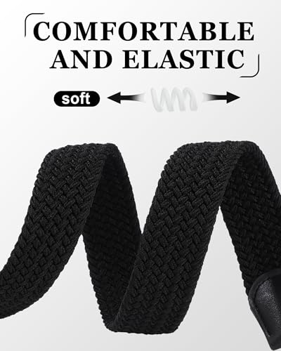 AWAYTR Girls Stretchy Braided Belt - Heart Buckle Golf Softball Belts for Girls Aged 3-18 Years4