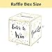 Onmlkkd Raffle Box with 100 Raffle Tickets Gold Ballot Box with Slot Enter to Win Cards