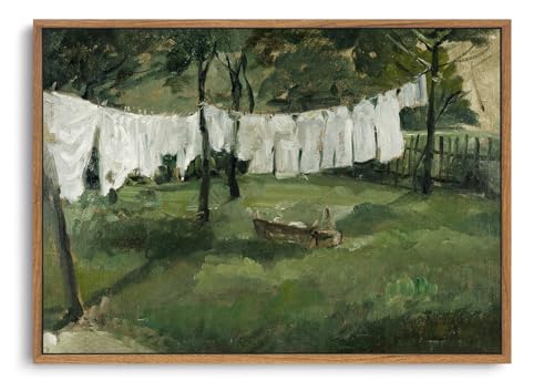 OIQArtOIQ Vintage Landscape Canvas Wall Art Framed Natural Scenery