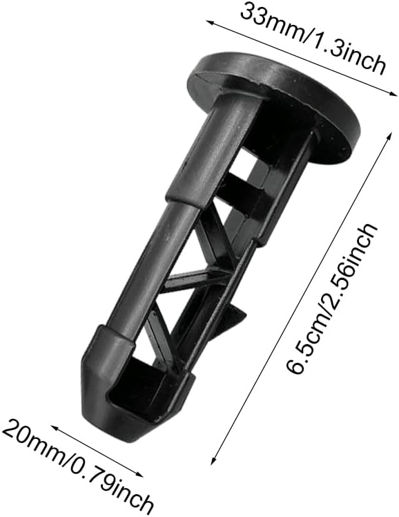 6PCS Wheelie Bin Lid Hinge Pins, Plastic Trash Can Lid Connecting Pins for Yard and Outdoor 50/80/100/120/240L Household and Commercial Wheelie Trash Bins, 2.56x1.3x0.79inch