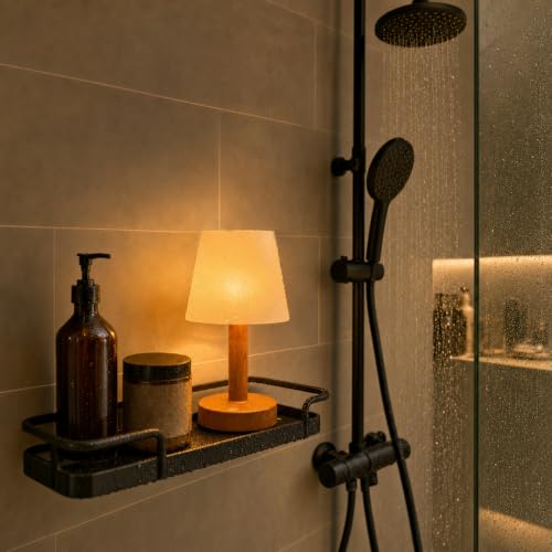 ALOOF Shower Lamp, Rechargeable Waterproof Cordless Bathroom Light