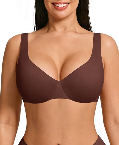 Image of FeelinGirl Women's Unlined Bras Underwire Comfort Full Coverage Tshirt Bras