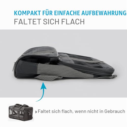 Sherpa Travel Transportbox für Haustiere, von Fluggesellschaften zugelassen, Large, anthrazit