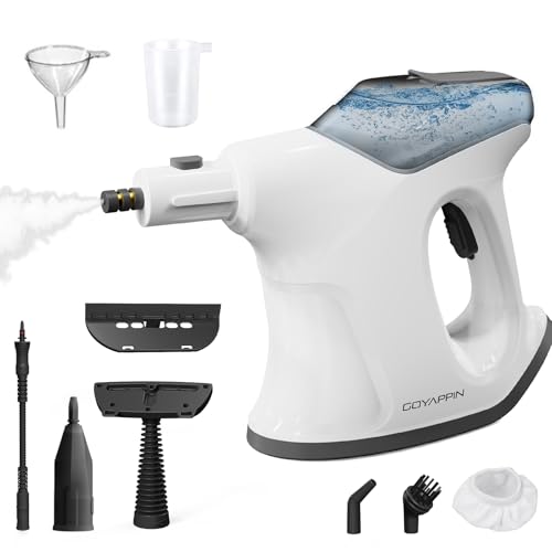 Goyappin - Goyappin Handheld Steam Cleaner,Multi-Purpose Instant Heating Steamer with 9 Accessory Kit Portable Steamer Cleaning for Stain Removal, Carpet, Car, Floor, Bathroom, Mattress Cleaning