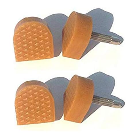 TUPWEL 6 Pairs 8 mm 9 mm 10 mm U Shaped Non-Slip Tip High Heel Cap Shoe Repair Protectors Replacement Dowels Pads Cups（Beige） Cover