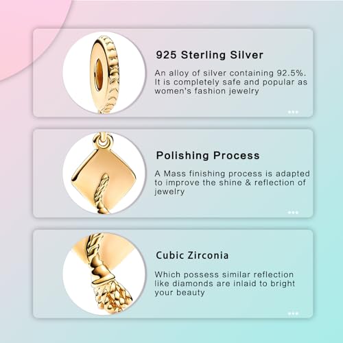 Image of LUXILLA Love You Best Friend Grandma Wife Heart Charm 925 Sterling Silver Charms Fit for Bracelets Necklace Jewelry Gift for Women