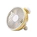 Produktbild ROVNKD USB Mini Fan Ventilator Beweglicher Persönlicher Schreibtisch-Aufladbare Faltbare Neck Fan mit Lanyard(Gelb,)
