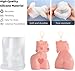 3D Female Naked Body Molds,1pcs Sexy Woman Torso Body Curvy Figure 3D Silicone Resin Mould,Candle Cake Candy Chocolate Soap DIY Making Molds,Gag Gift for Bachelor Party