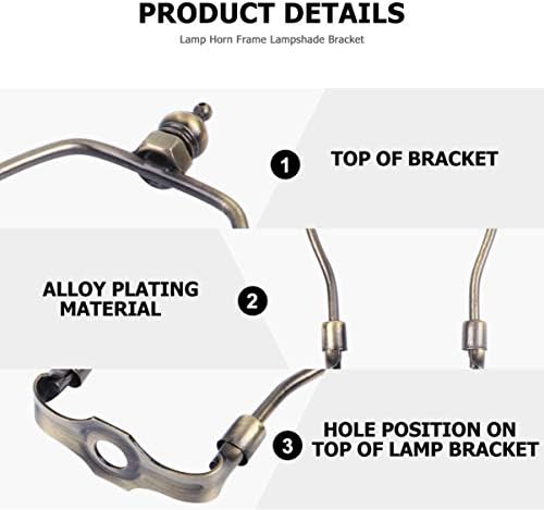 OSALADI Lamp Harp Holder with Saddle and Finial Heavy Duty Lamp Harp for Table Lamps Floor Lamp Shades 6 Inch Bronze