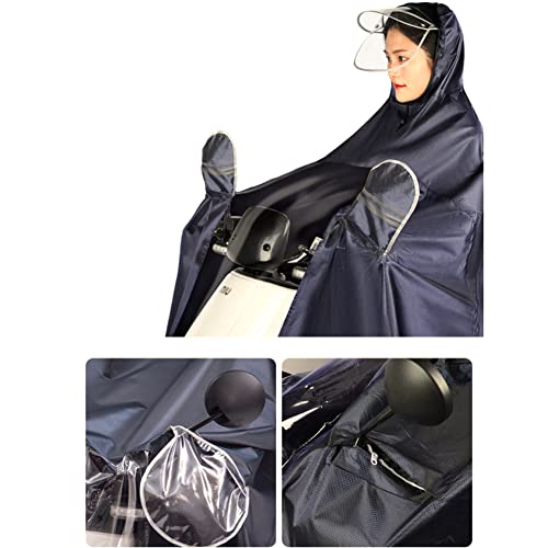 Poncho de chuva para motocicleta com capa de espelho retrovisor e painel visual Capa de chuva capa d