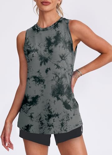 Image of Womens Workout Tank Tops Lightweight Sleeveless Shirts for Women Loose Fit Tops for Athletic Running Tennis Yoga