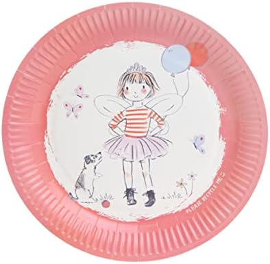 Talking Tables Tilly & Tigg Pink Paper Table Cover for Kid's Party Supplies Eco-Friendly, Recyclable and Disposable Rectangular 180 x 120cm Alternative to Fairy or Princess Birthday, TILLY-TCOVER