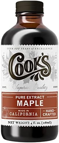 Cook's Pure Maple Extract for Baking & Cooking, Vermont Sap, 4 oz