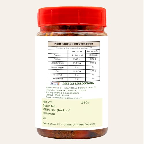 Image of Burung Bhut Jolokia Pickle, 240g, Pure Veg