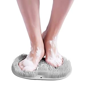 Fußmassagegerät Scrubber Cleaner Verbessert die Fußzirkulation Reduziert Fußschmerzen – Beruhigt müde Achy-Füße – Rutschfest mit Saugnäpfen (gray)