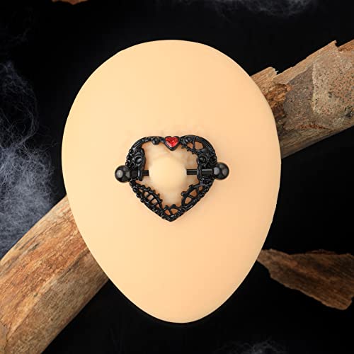 COCHARM Black Red Gothic Nipple Rings Halloween Nipple Jewelry by COCHARM - Used condition - Image 4