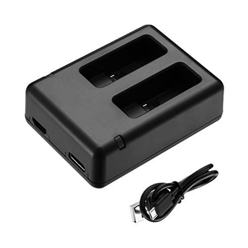 Powerextra Dual Battery Charger with Micro USB Cable for GoPro HERO8 Black GoPro