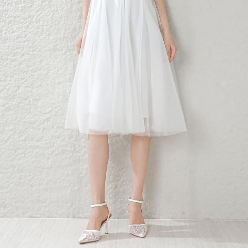 Image of Susanny Heels for Women Stiletto Closed Pointed Toe Backless Dress Shoes High Heels Sexy Kitten Pumps Wedding Guest Party Dance Prom Dressy Comfort Shoes