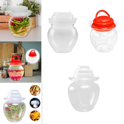 Image of ATORSE Kimchi Jar for Pickling, Kimchi, Sauerkraut, and Fermentation Sauerkraut Jar 1L with A Lid|Home & Garden|Kitchen Dining & Bar|Kitchen Storage & Organization|Canisters & Jars