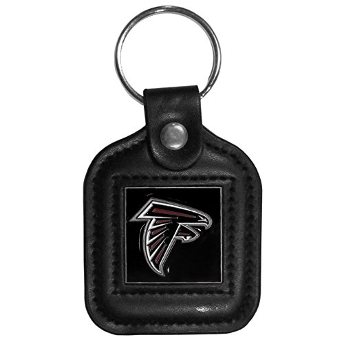 NFL Siskiyou Sports Fan Shop Atlanta Falcons Square Leather Key Chain One Size Black