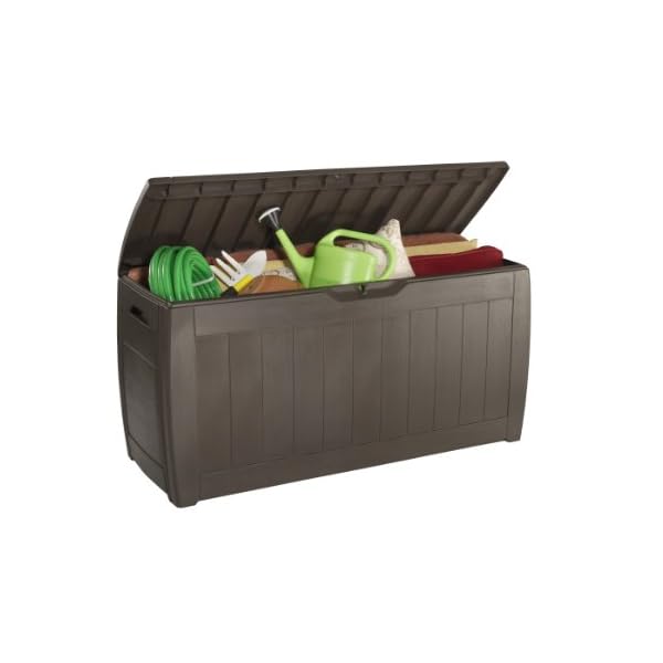 Keter Hollywood Kofferraum Aufbewahrungsbox, Braun, 270L, 117,5 x 45 x 57,3 cm – Bild 4
