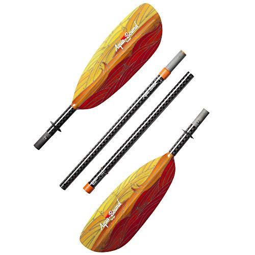 AQUA BOUND Tango Fiberglass Straight Shaft 4-Piece Kayak Paddle-Fuego-230cm