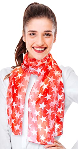 Cbc Crown Patriotic Usa Flag American Flag Star Scarf (Star-Red) #TOP6
