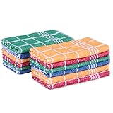 MERCURY TEXTIL- Pack de 12 Paños de Cocina Rizo 100% Algodón, Trapos de Cocina, 50x50 cm Muy Absorbentes, Suaves y Resistentes (Color B)