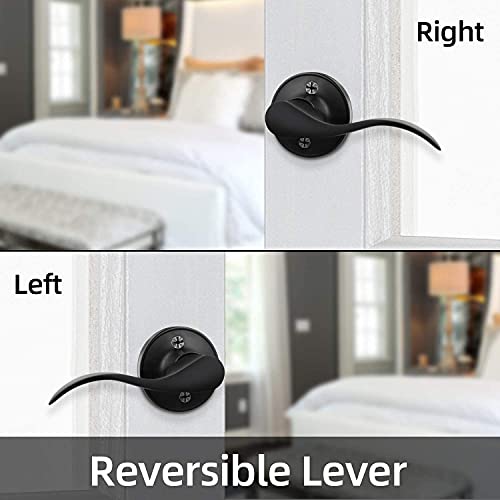 Ohuhu Keyed Door Knob Lever With Lock And Key+Dummy Door Knob, Closet Door Handle, 2 Pieces Door Lever #TOP7