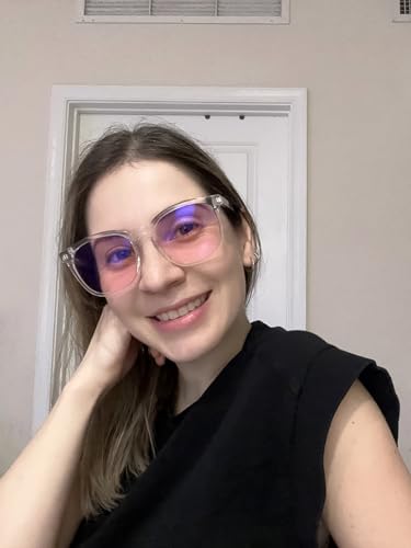 Image of Blue Light Glasses for Woman, AR Coating, Sleep Computer Gaming Glasses, Anti Eyestrain and UV Glare Protection