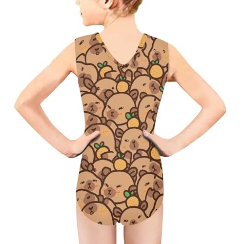 Image of Biyejit Girls Leotards Dance Sport Wear Gymnastics One-Piece Swimwear for Kids 3-14 Years