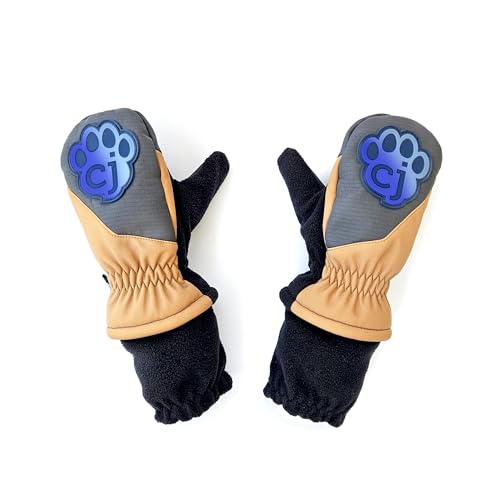 Magic Mittens: Brown & Blue - Waterproof Toddler Winter Mittens, Color Change Patch, 3M Thinsulate, Softshell & Soft Fleece Fabric, 2T-4T2