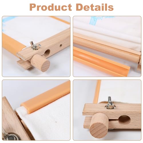 Small Beech Wood Tapestry Embroidery Frames, Scroll Stitching Holder for Cross Stitch, Needlepoint, Quilting & Sewing Projects by ziqianhard - Image 4