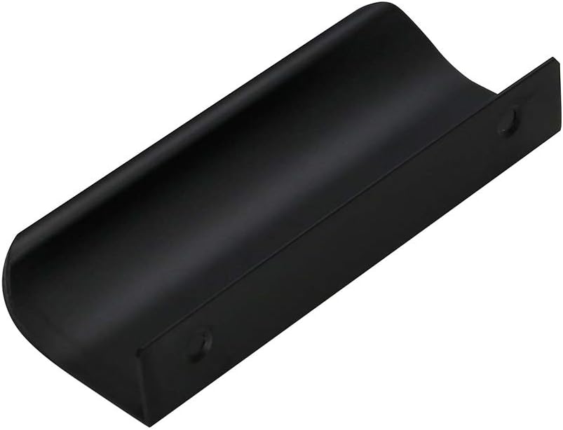 homdiy 3in Cabinet Pulls Edge Drawer Pulls Black Cabinet Handles - HD7027BK Cabinet Hardware Black Pocket Door Pulls Hidden Door Handle for Kitchen Cabinets, 25 Pack