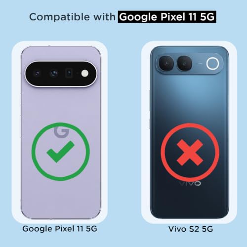 Image of Outlouders Back Cover for Google Pixel 11 /11 Pro| Magnetic-Safe | Transparent PC + TPU | Magnetic Support | Shockproof Protection Bumper Case (Transparent)