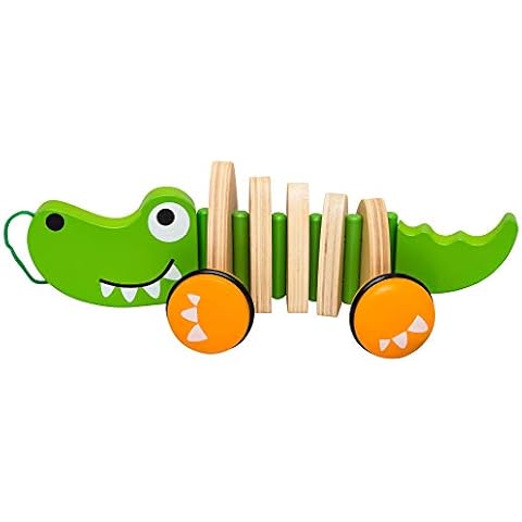 Natureich Cocodrilo de Madera con Correa para Niños Cover