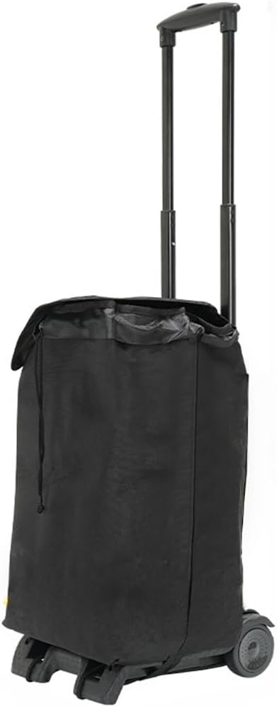 Folding Hand Truck Portable Dolly Compact Utility Luggage Cart,Lightweight Collapsible Trolly cart with Wheels for Moving Travel Shopping Office Use (Black+Bag)