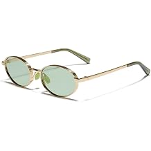 Men Women Metal Oval UV Protection Tinted Lens Outdoor Reading Glasses