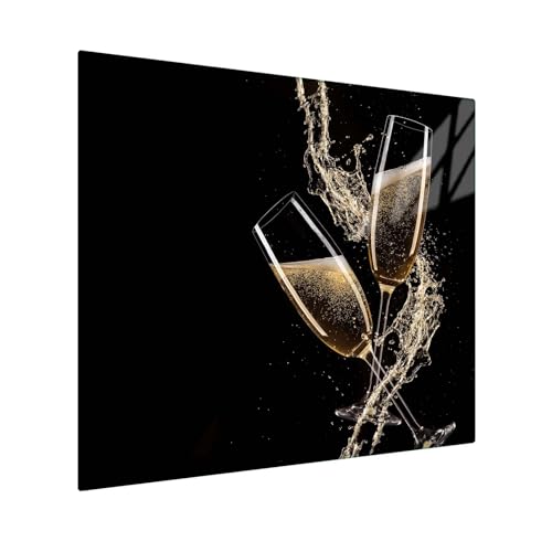 SFArt Couvercle de cuisinière en verre 1 pièce, 60 x 52 cm, en verre trempé, planche à découper et plaque vitrocéramique, hygiénique et antidérapant, protection pour induction, vitrocéramique