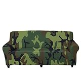 SEANATIVE Sofa Cover Couch Cover,Stretch Sofa Slipcovers with Elastic Bottom & Anti-Slip Foam,Camouf