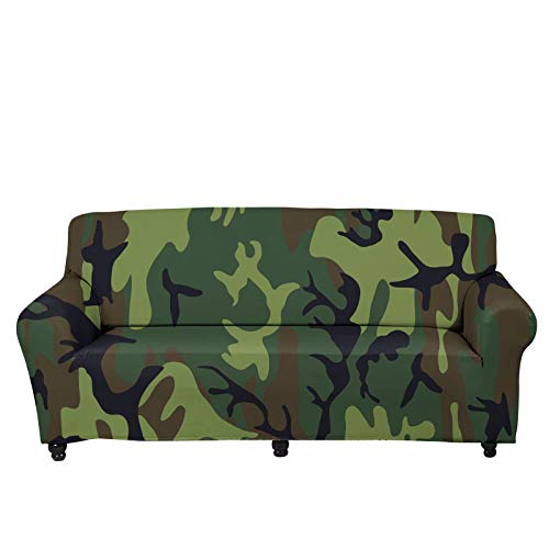 Seanative Sofa Cover Couch Cover,Stretch Sofa Slipcovers With Elastic Bottom & Anti-Slip Foam,Camouflage Printed Furniture Protector For Living Room Size M #TOP19